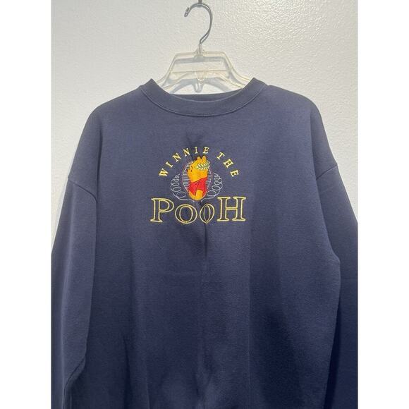 Vintage Pooh 100 Acre Collection Winnie The Pooh Navy Blue Pullover Sweatshirt - Picture 3 of 7